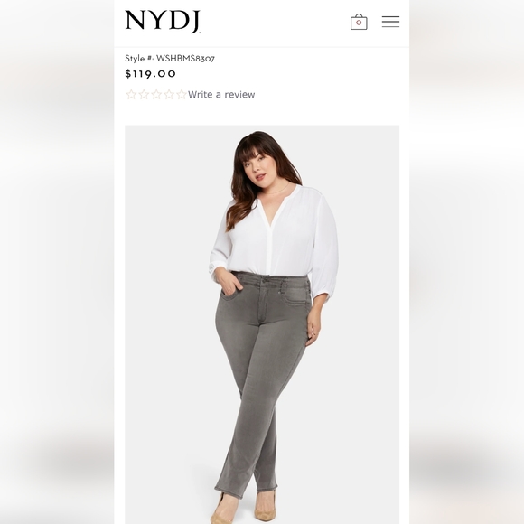 CHICOS NYDJ WOMENS JEANS SIZE 14  STRAIGHT LIFT X TUCK TECHNOLOGY MAKE AN OFFER! - Picture 14 of 16